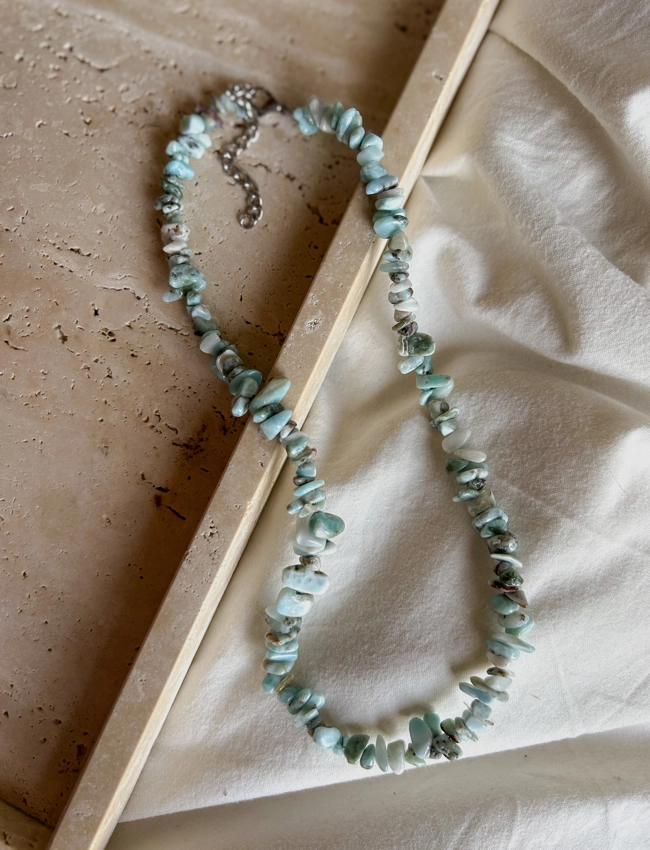 collana Chips Nic - Larimar